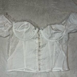 Princess polly White Lace Off-Shoulder Corset Top